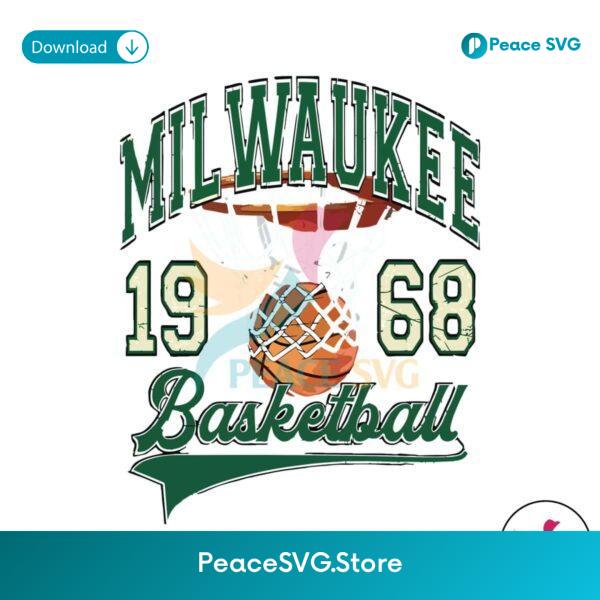 Retro Milwaukee Basketball 1968 Nba Png High Resolution