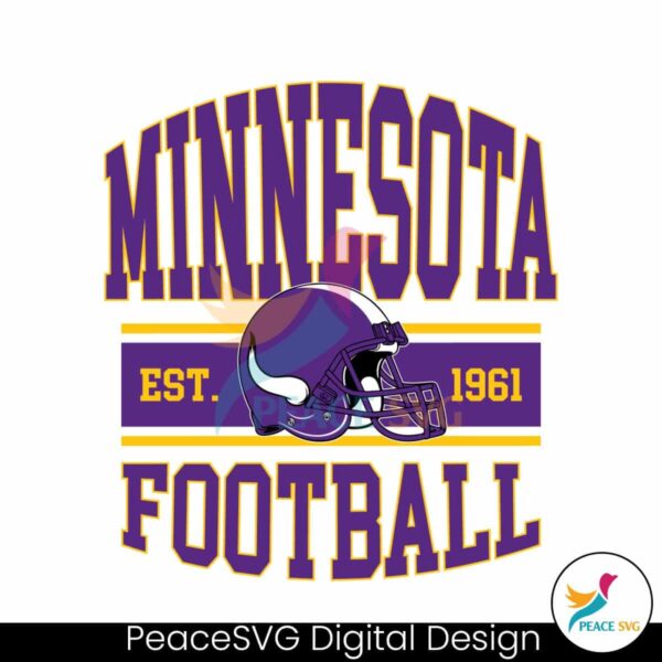 Retro Minnesota Football Helmet Svg Layered File