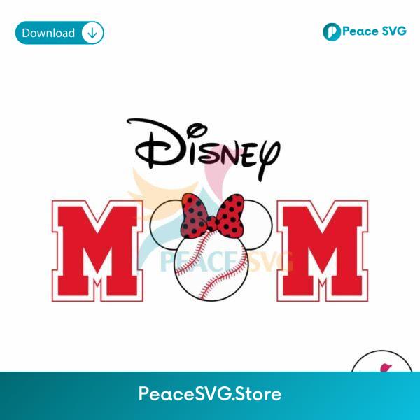 Retro Minnie Baseball Disney Mom Svg Cut File