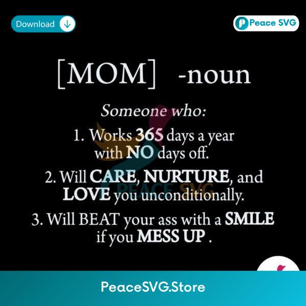 Retro Mom Defined Works 365 Days A Year Svg Cricut Ready File