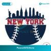 Retro New York Baseball Skyline Svg Vector File