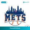 Retro New York Mets Baseball Skyline Svg Files For Cricut