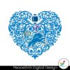 Retro Nfl Detroit Lions Heart Svg Layered File