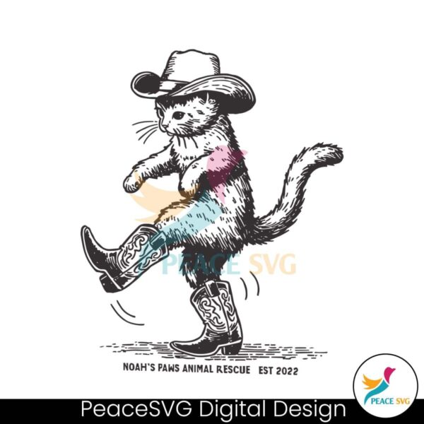 Retro Noahs Paws Animal Rescue Svg Printable Design