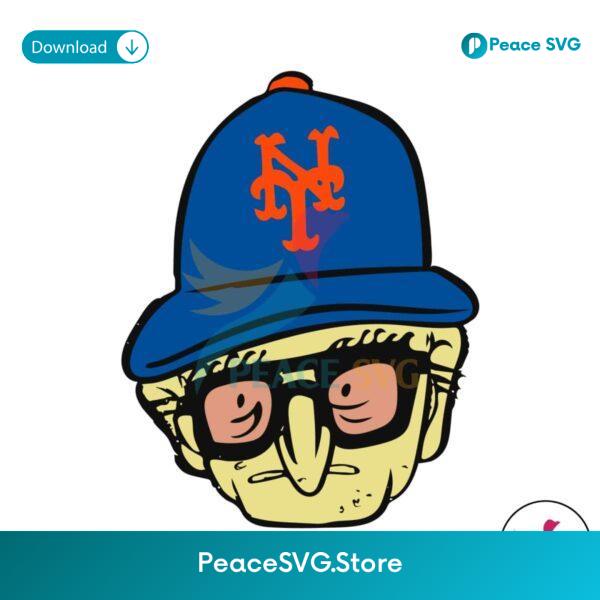 Retro Ojm Bighead New York Mets Svg Cricut Ready File