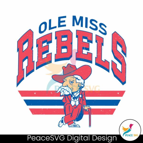 Retro Ole Miss Rebels Svg Instant Download