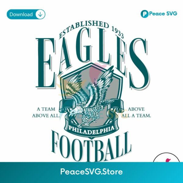 Retro Philadelphia Eagles Football Established 1933 Svg Digital Download