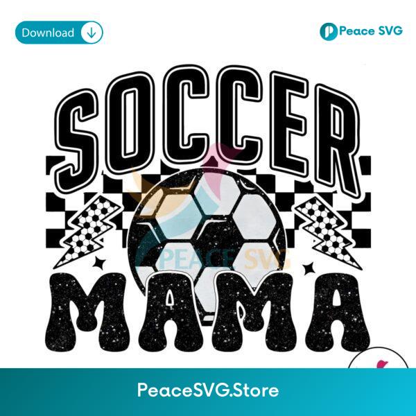 Retro Soccer Mama Glitter Mom Png Clipart
