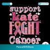 Retro Support Kate Fight Cancer Pink Ribbon Svg Printable Design