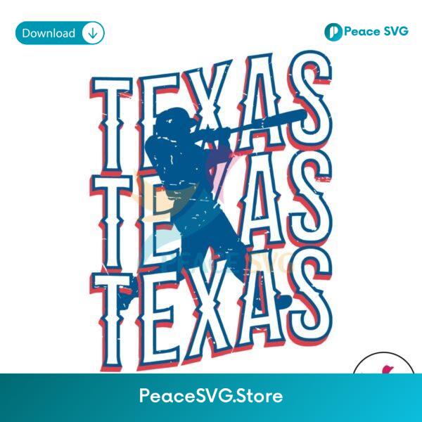 Retro Texas Baseball Mlb Player Svg For Vinyl Cutting