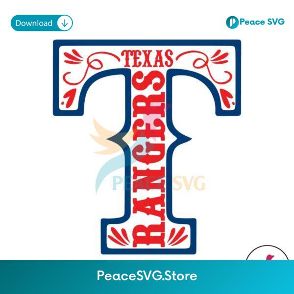 Retro Texas Rangers Baseball T Logo Svg For Vinyl Cutting