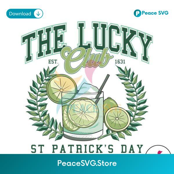 Retro The Lucky Club St Patricks Day Svg Layered File