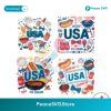 Retro Usa Happy Independence Day Svg For Vinyl Cutting