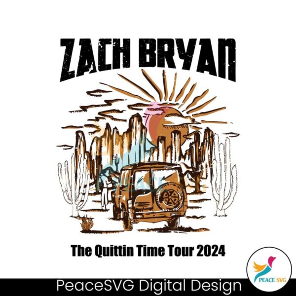 Retro Zach Bryan The Quittin Time Tour Svg Printable Design