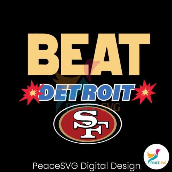 San Francisco 49ers Beat Detroit Lions Svg Printable Design