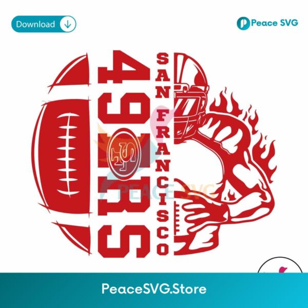 San Francisco 49ers Football Player Svg For Vinyl Cutting