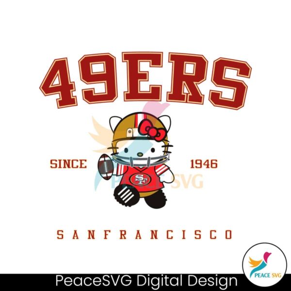 San Francisco 49ers Hello Kitty Svg Clipart