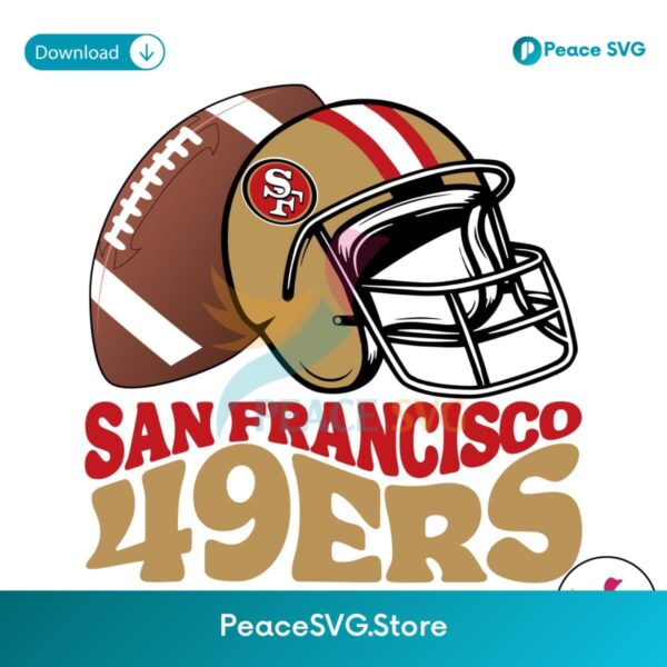 San Francisco 49ers Helmet Football Svg Clipart