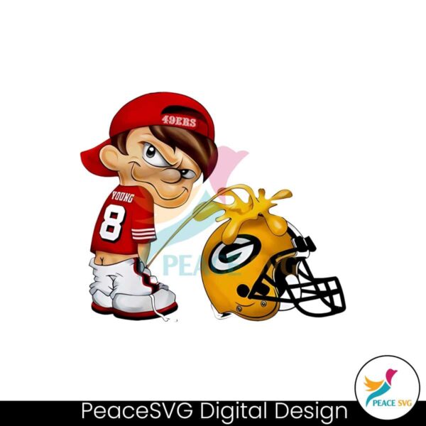 San Francisco 49ers Peeing On Green Bay Packers Png Sublimation Design