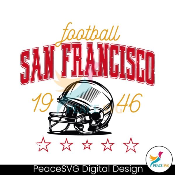 San Francisco Football 1946 Helmet Svg Digital Download