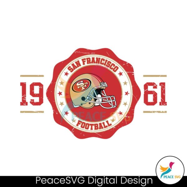 San Francisco Football 1961 Helmet Logo Svg Printable Design