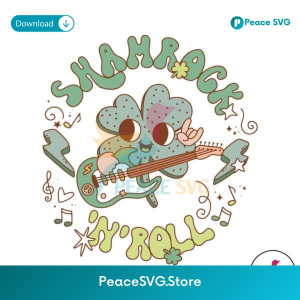Shamrock N Roll Funny St Patricks Day Svg For Silhouette