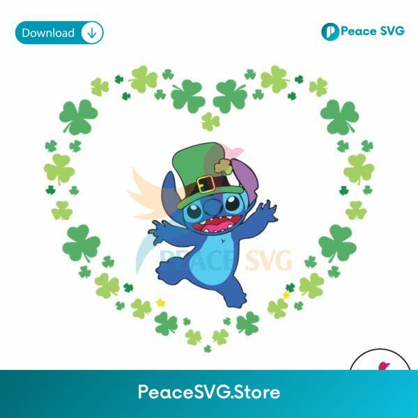 Shamrock St Patricks Day Stitch Heart Lucky Clover Svg Cricut Ready File