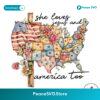 She Loves Jesus And America Too Floral Map Png High Resolution