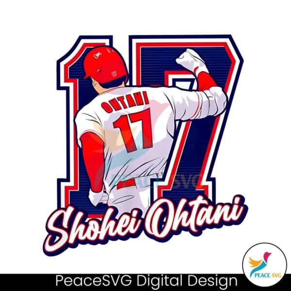 Shohei Otani 17 Baseball Player Png Digital Download