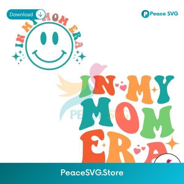 Smiley Face In My Mom Era Svg Vector File