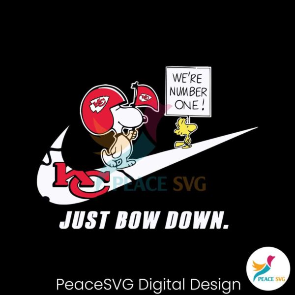 Snoopy Chiefs Just Bow Down We Are Number One Svg Cricut Ready File