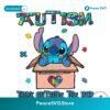 Stitch Autism Think Outside The Box Png Sublimation Design