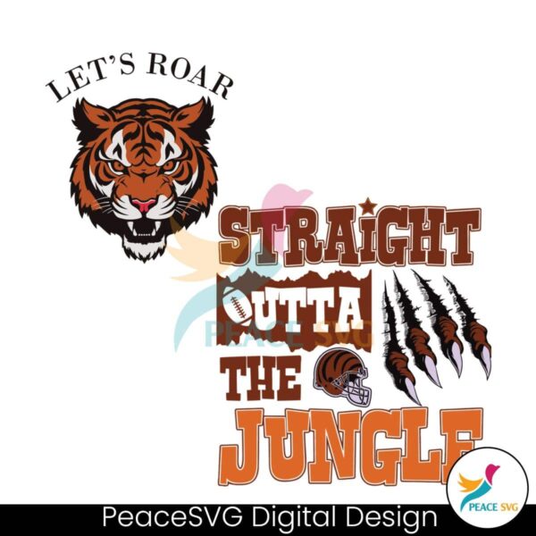 Straight Outta The Jungle Cincinnati Bengals Svg Clipart
