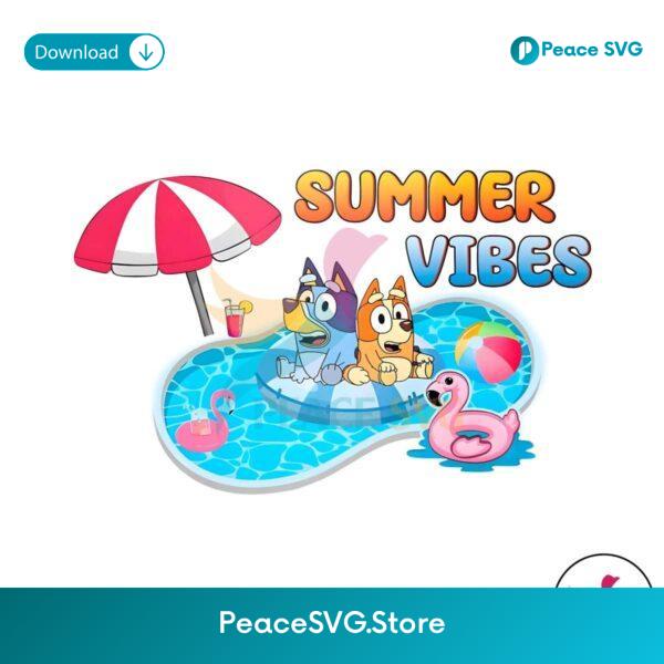 Summer Vibes Bluey Bingo Swimming Pool Png High Resolution