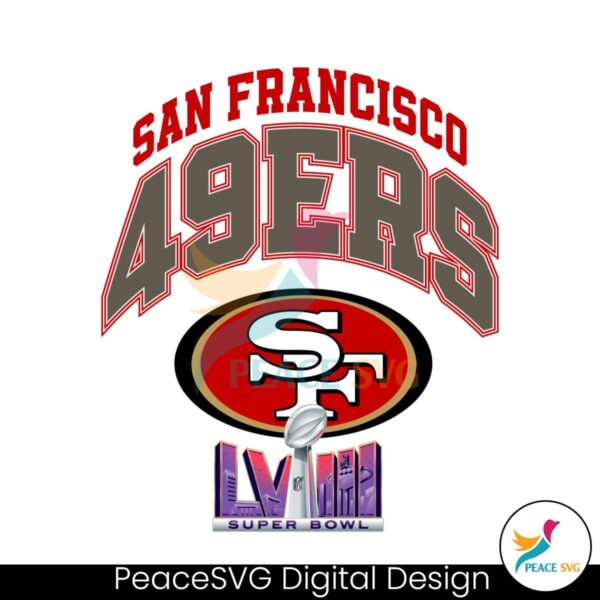 Super Bowl Lviii 2024 San Francisco 49ers Png Sublimation Design