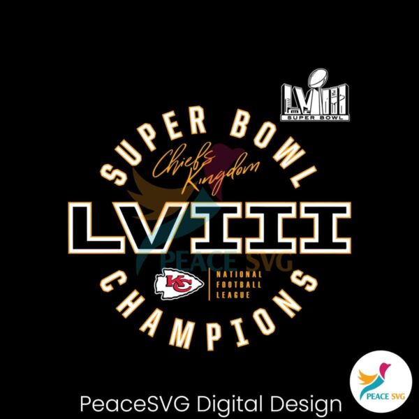 Super Bowl Lviii Champions Chiefs Kingdom Svg For Silhouette