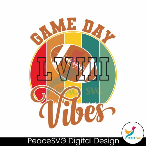 Super Bowl Lviii Game Day Vibes Svg Digital Download
