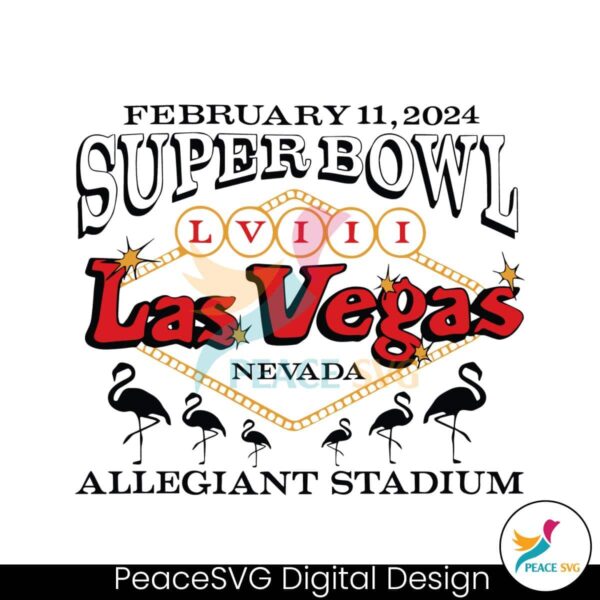Super Bowl Lviii Las Vegas Allegiant Stadium Svg Cricut Ready File