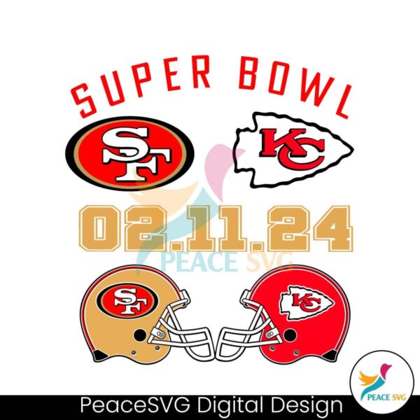 Super Bowl Lviii Sf 49ers Vs Kc Chiefs Svg Cricut Ready File