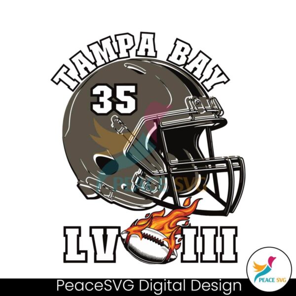 Super Bowl Lviii Tampa Bay Football Helmet Svg Cut File