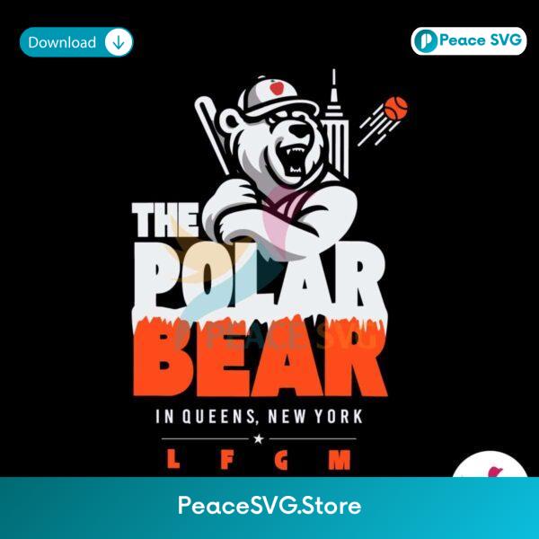 The Polar Bear In Queens Baseball Svg Vector File