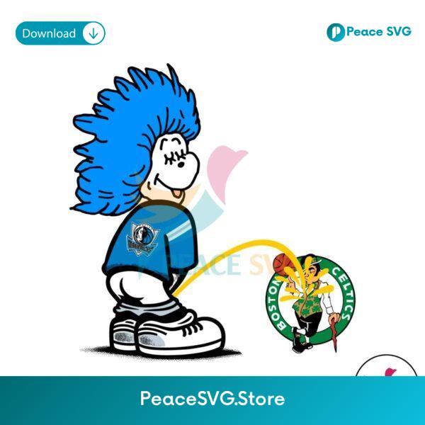 Thing One Dallas Mavericks Piss On Boston Celtics Svg Vector File