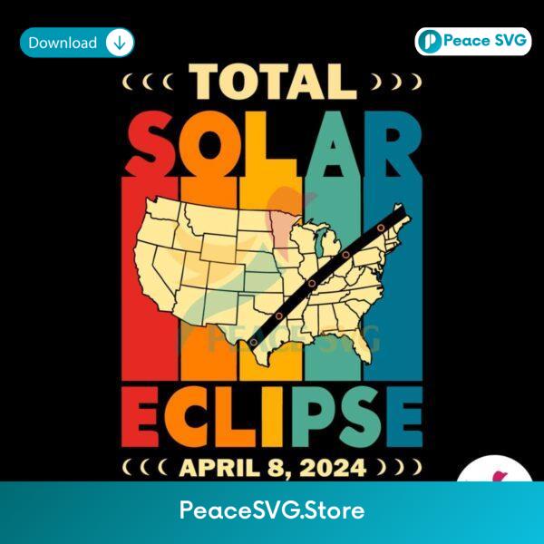 Totla Solar Eclipse 2024 America Path Of Totality Svg Cut File