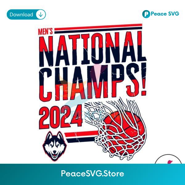Uconn Huskies Mens National Champs Basketball 2024 Svg For Vinyl Cutting
