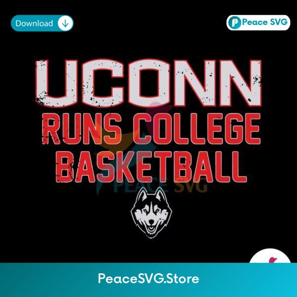 Uconn Runs College Basketball Svg Layered File