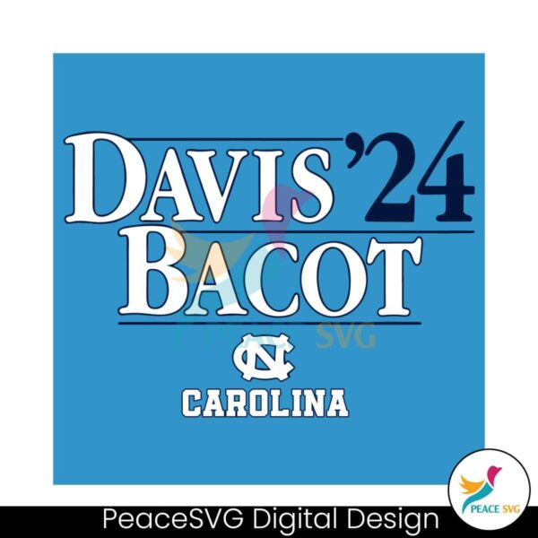 Unc Basketball Davis Bacot 24 Svg Digital Download
