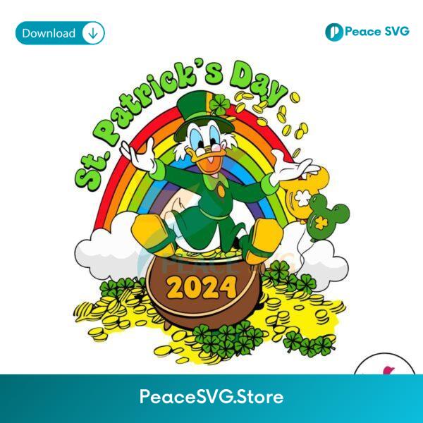 Uncle Scrooge Mcduck St Patricks Day 2024 Svg Cricut Ready File