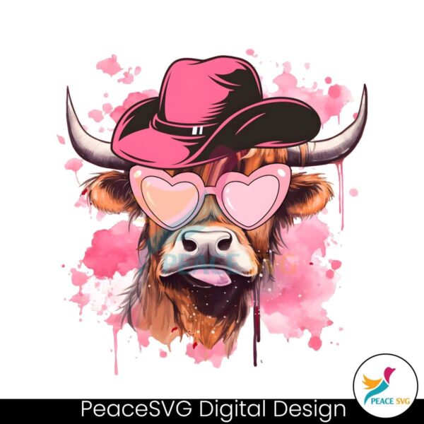 Valentine Highland Cow Lovers Png Printable File