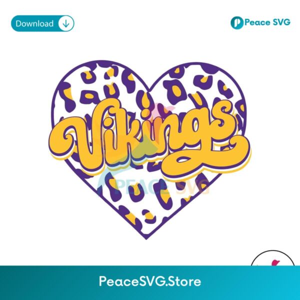 Vikings Heart Leopard Svg Cut File