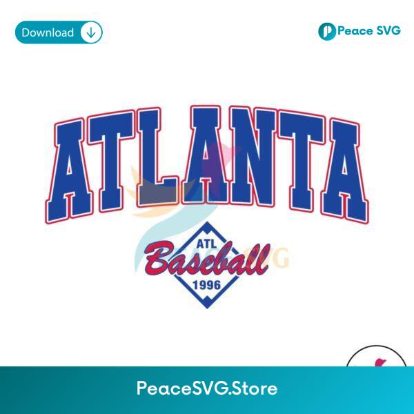 Vintage Atlanta Baseball 1966 Svg Clipart